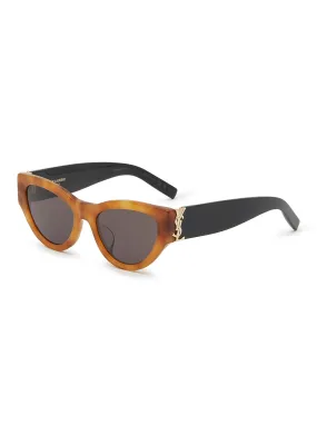 -----------SAINT LAURENT ---- ------------ ----Tortoiseshell-effect Acetate Cat Eye Sunglasses --