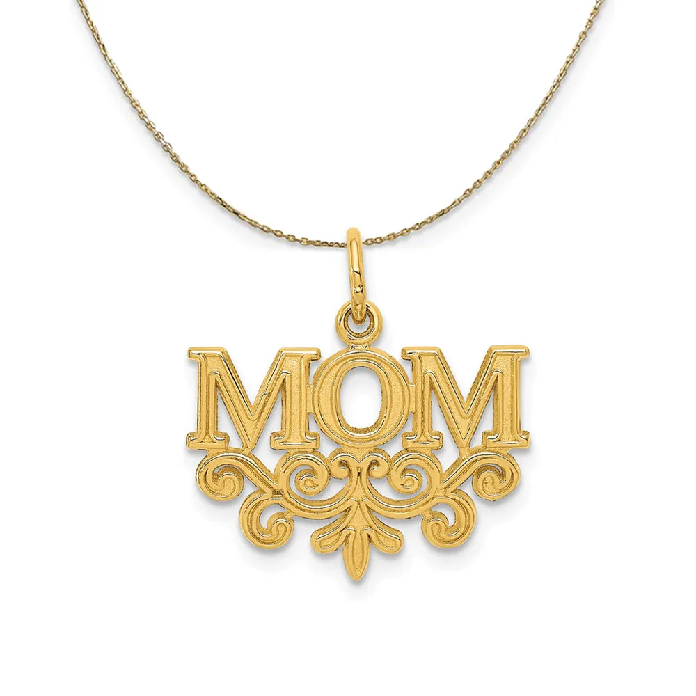 14k Yellow Gold Mom Necklace