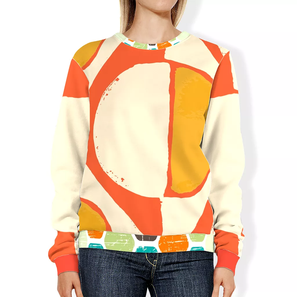 Abstract Orange Unisex Sweatshirt