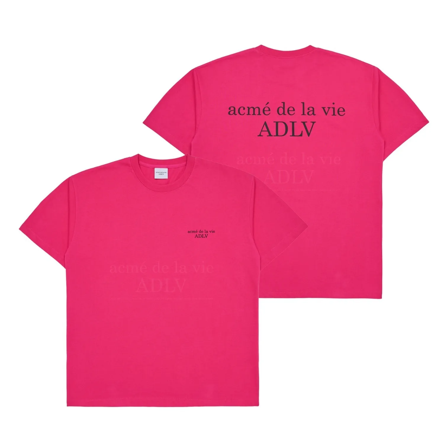 acme de la vie  |Crew Neck Unisex Street Style Plain Cotton Short Sleeves