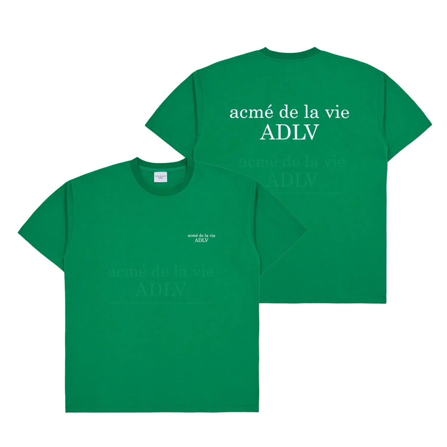 acme de la vie  |Crew Neck Unisex Street Style Plain Cotton Short Sleeves