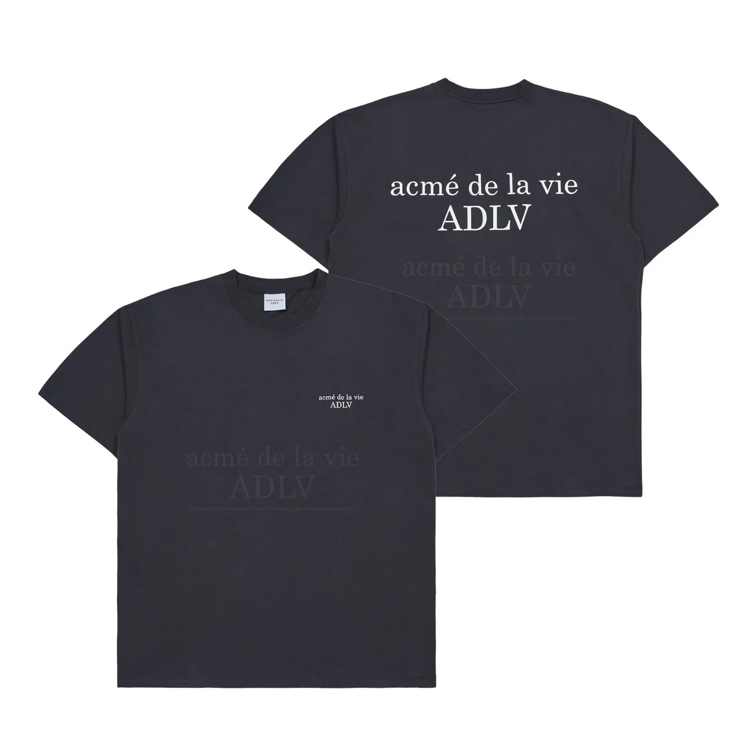 acme de la vie  |Crew Neck Unisex Street Style Plain Cotton Short Sleeves