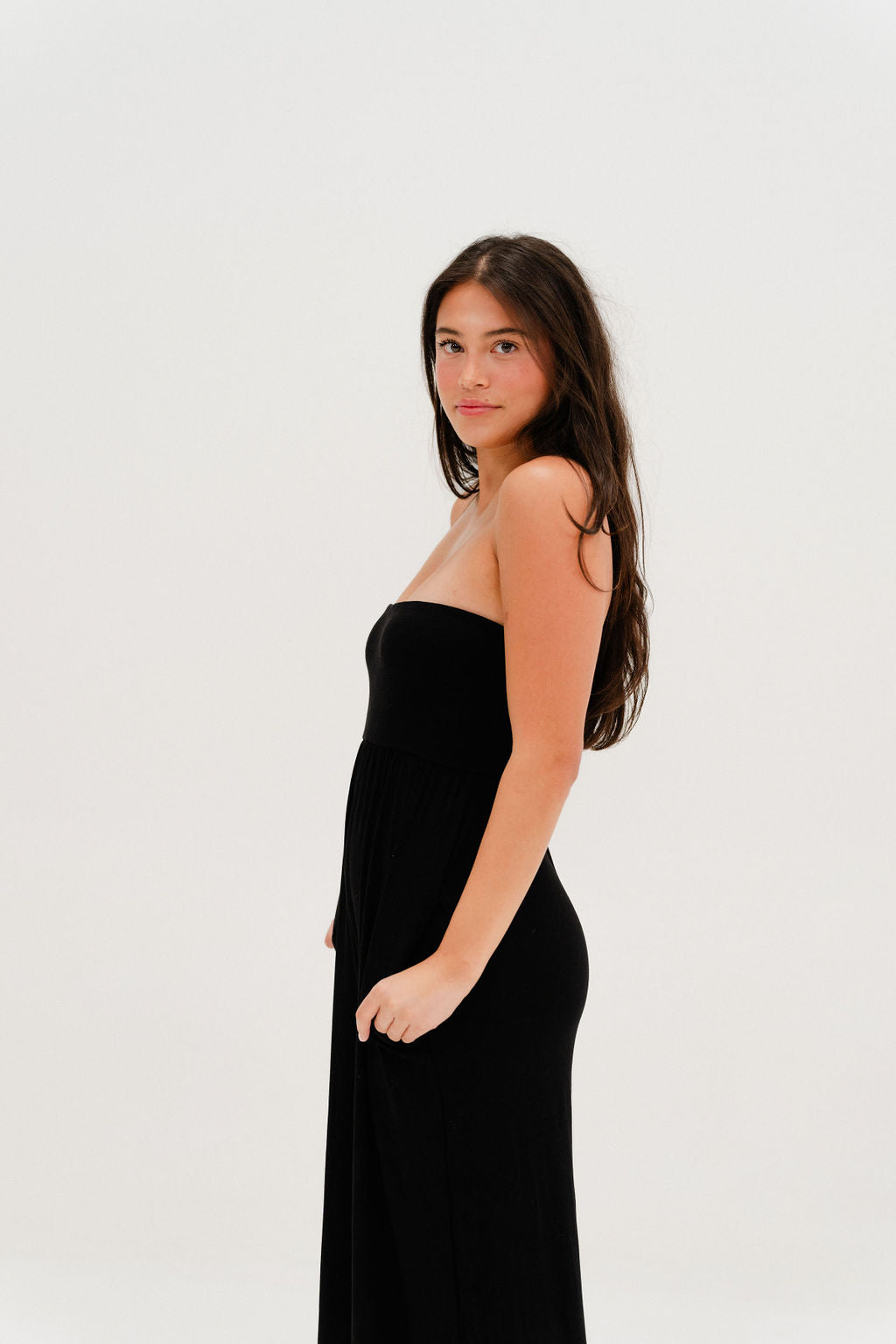 All Weekend Long Strapless Jumpsuit