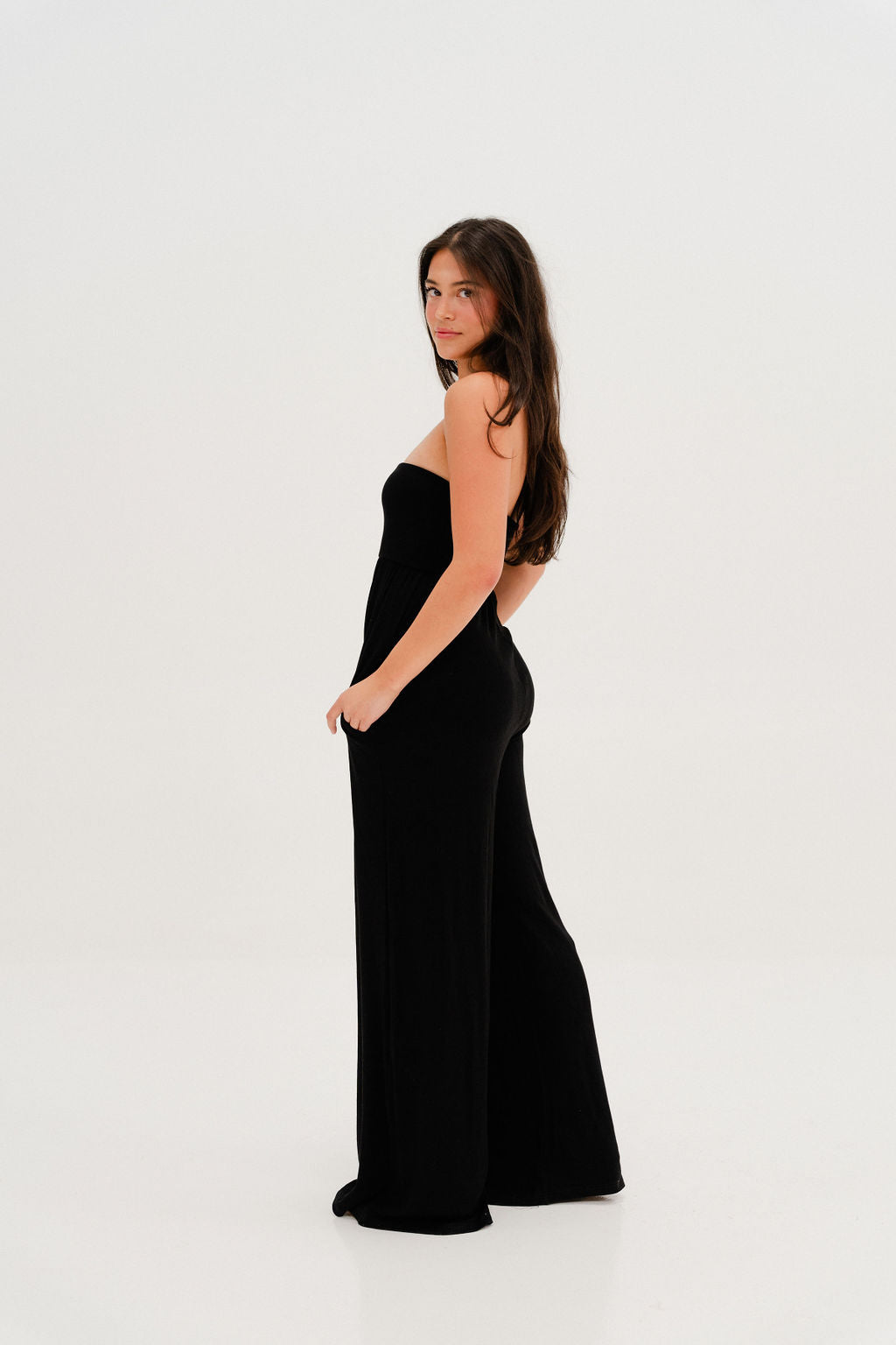 All Weekend Long Strapless Jumpsuit