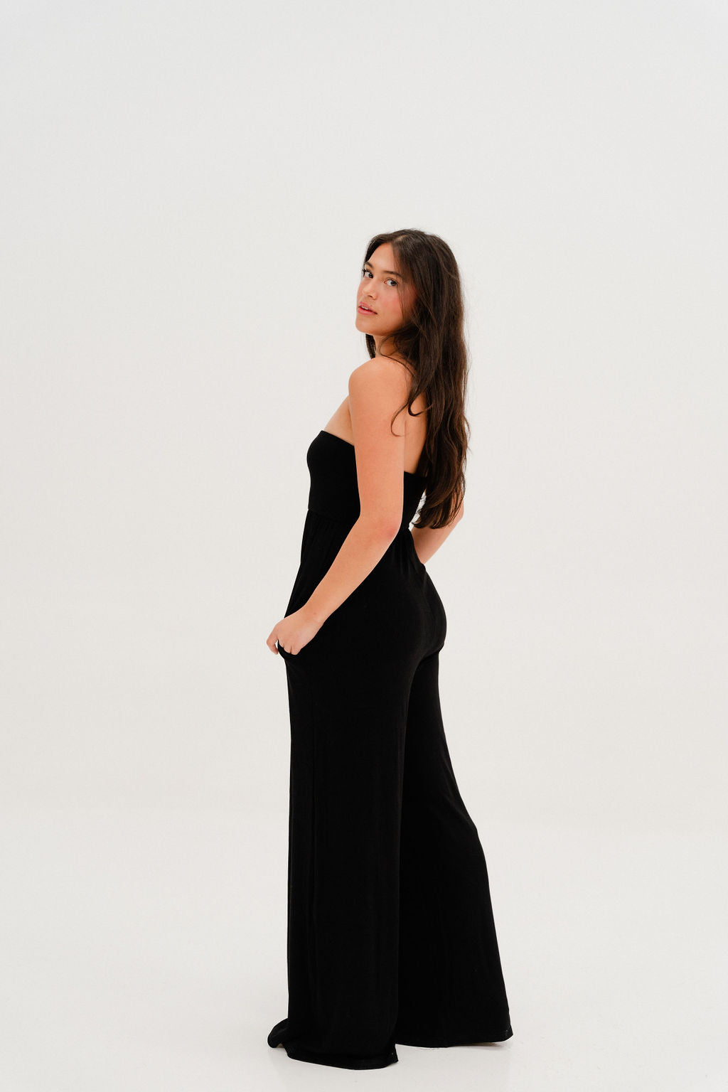 All Weekend Long Strapless Jumpsuit