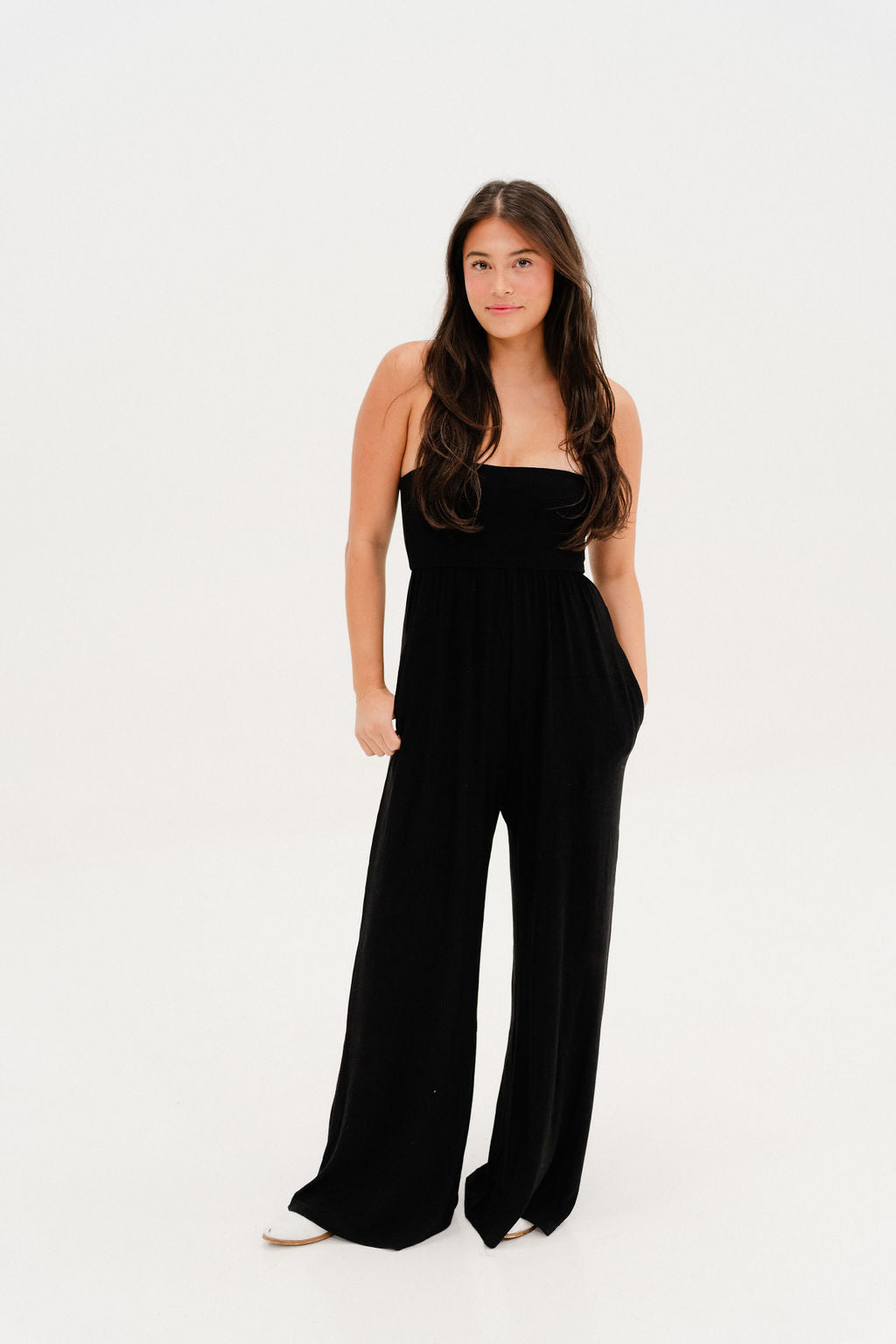 All Weekend Long Strapless Jumpsuit