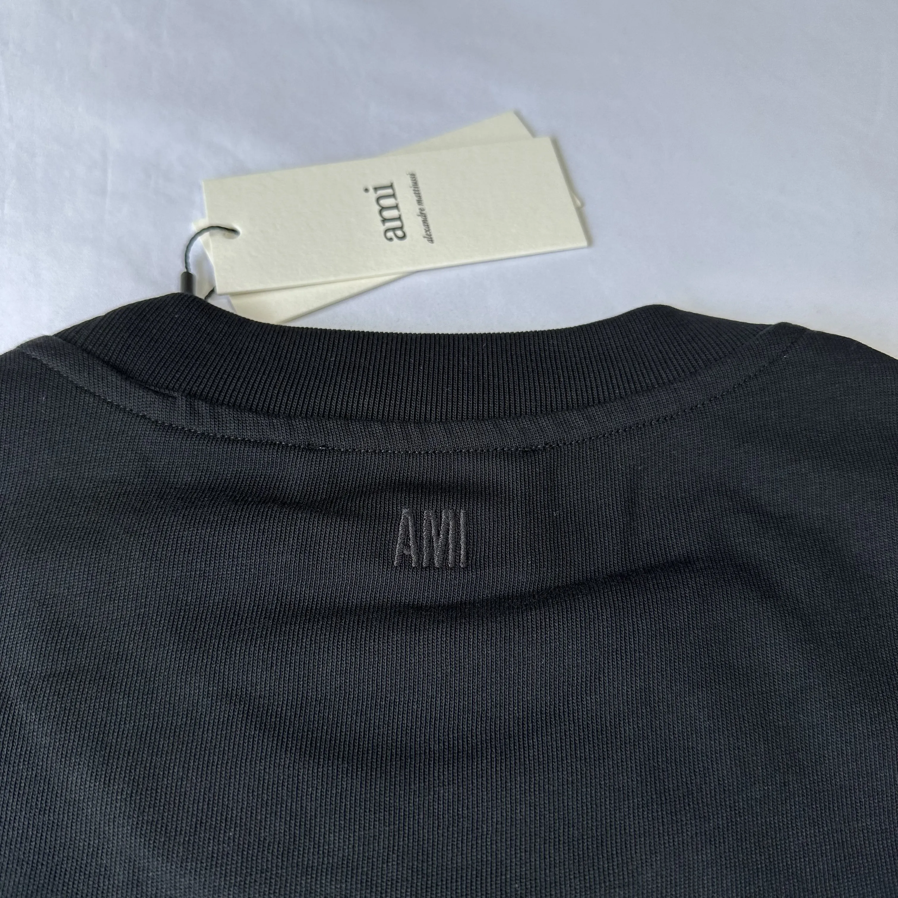 AMI PARIS  |Crew Neck Unisex Plain Cotton Short Sleeves Oversized Logo