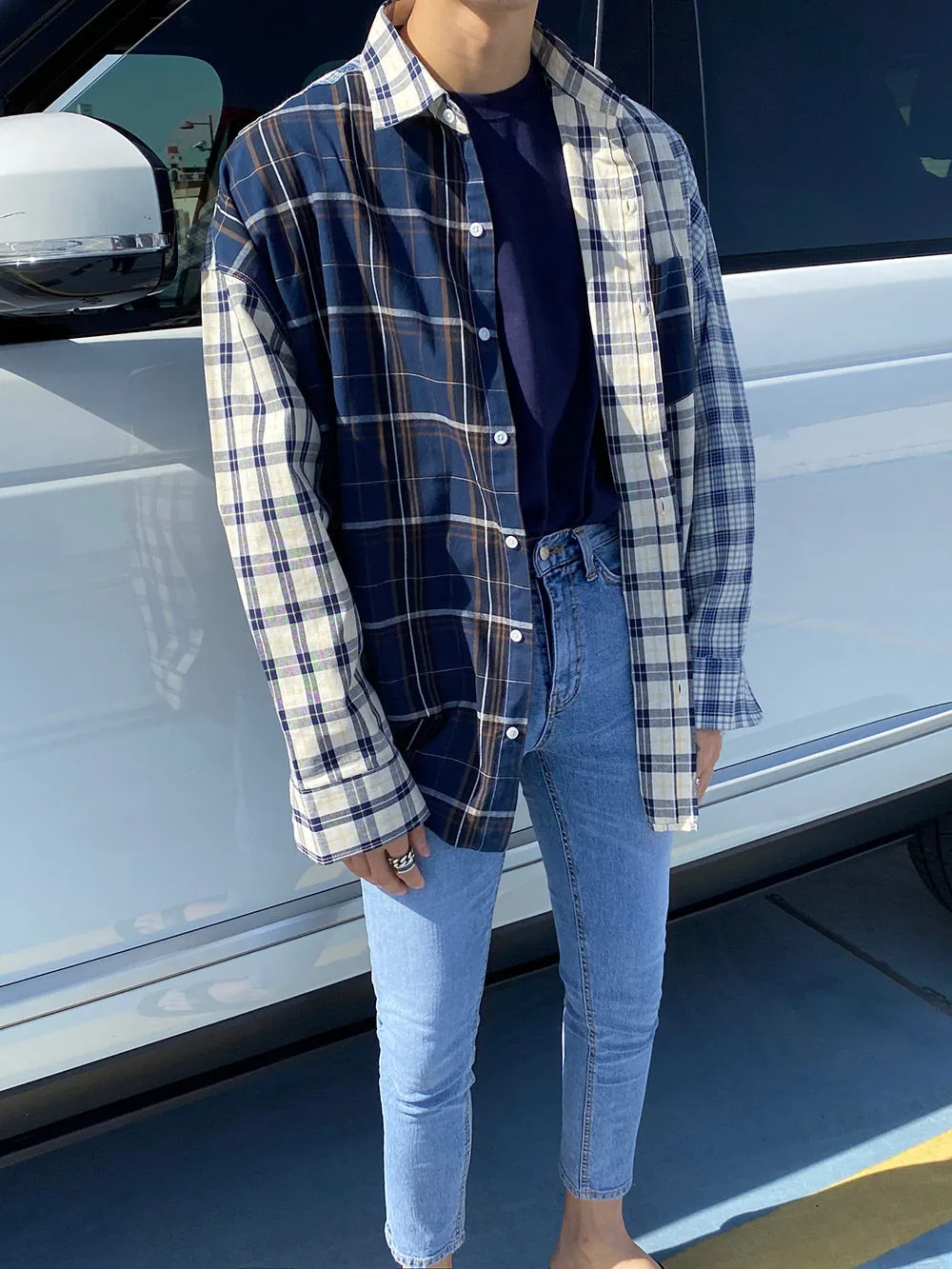 ASCLO  |Gingham Other Plaid Patterns Unisex Street Style