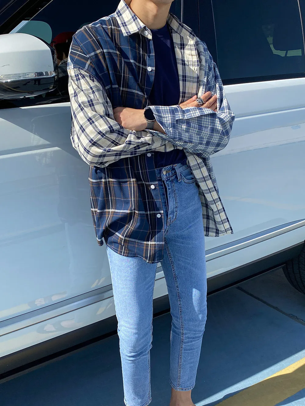 ASCLO  |Gingham Other Plaid Patterns Unisex Street Style