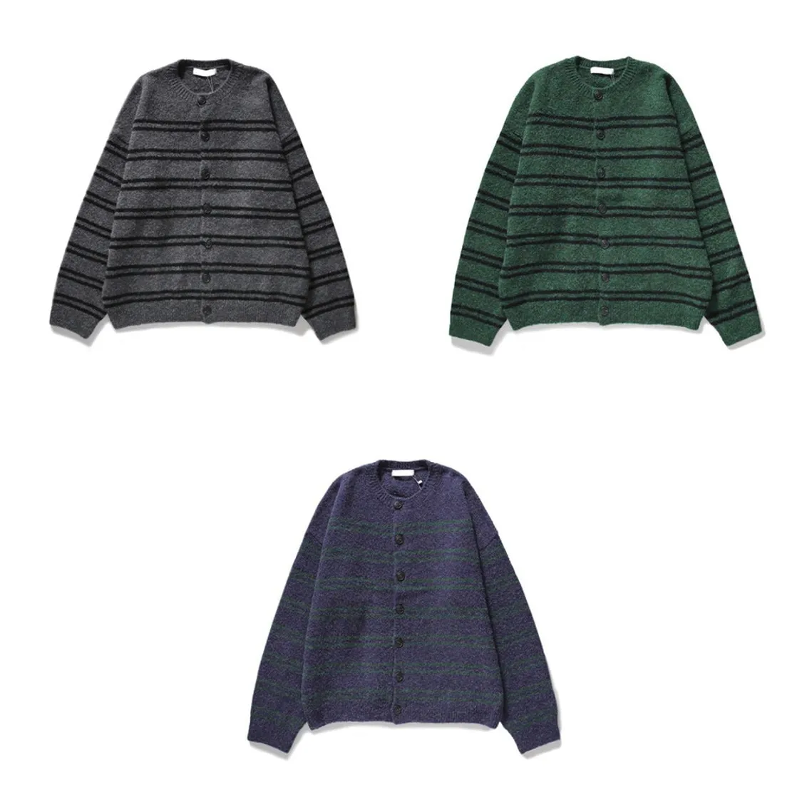 ASCLO  |Stripes Casual Style Unisex Street Style Long Sleeves Medium