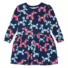 Balloon Buddies Dress Dark Blue