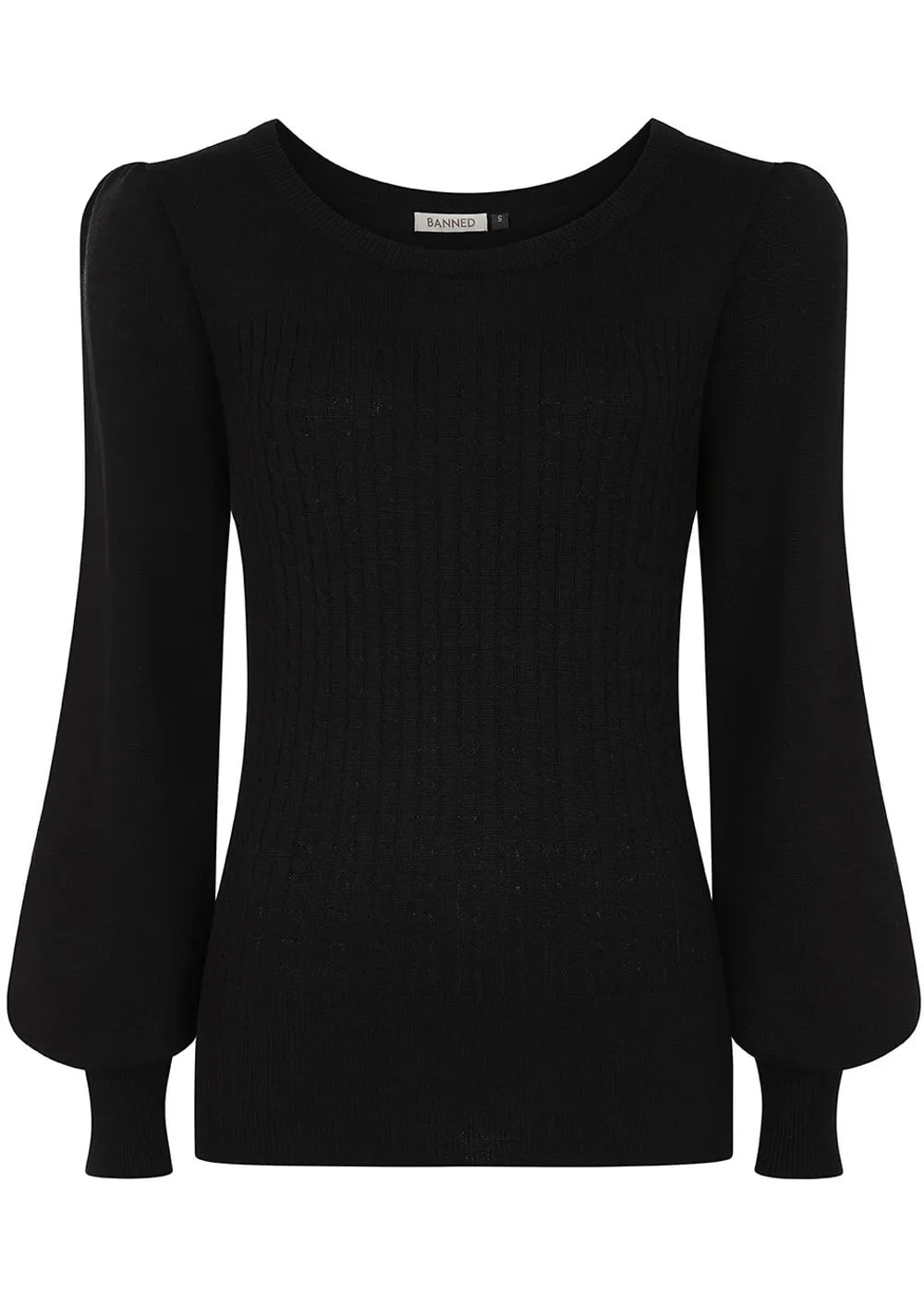 Banned Una Cable 40's Jumper Black