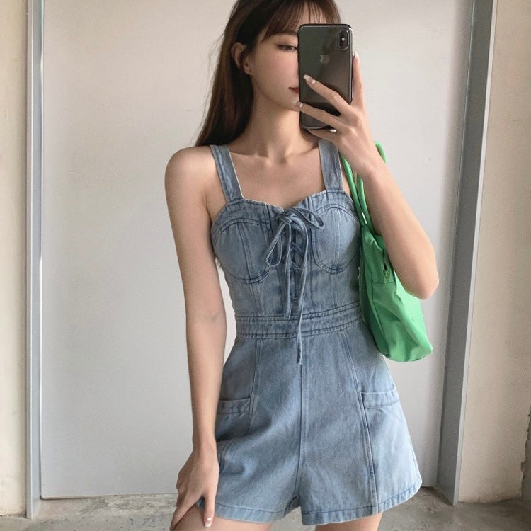 Bessie Denim Romper