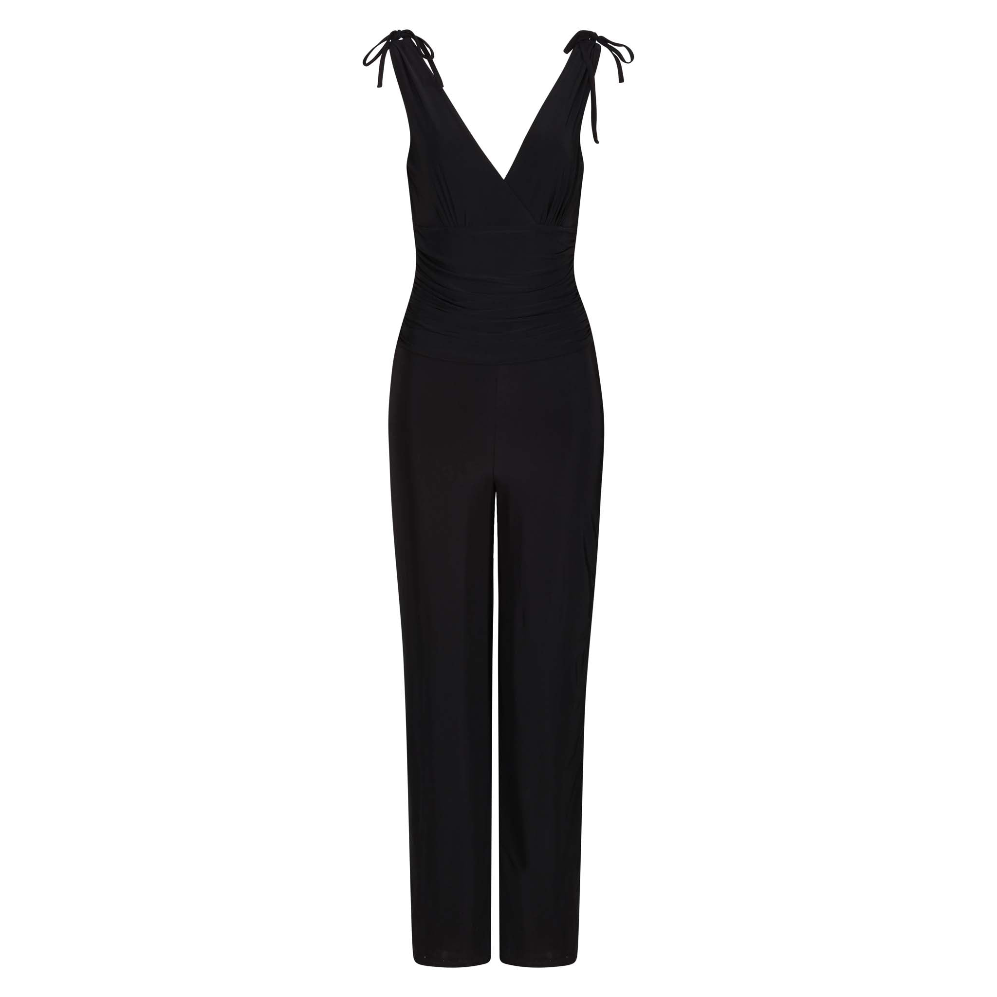 Black Soft Feel Trouser Jumpsuit