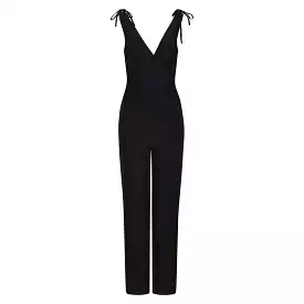 Black Soft Feel Trouser Jumpsuit