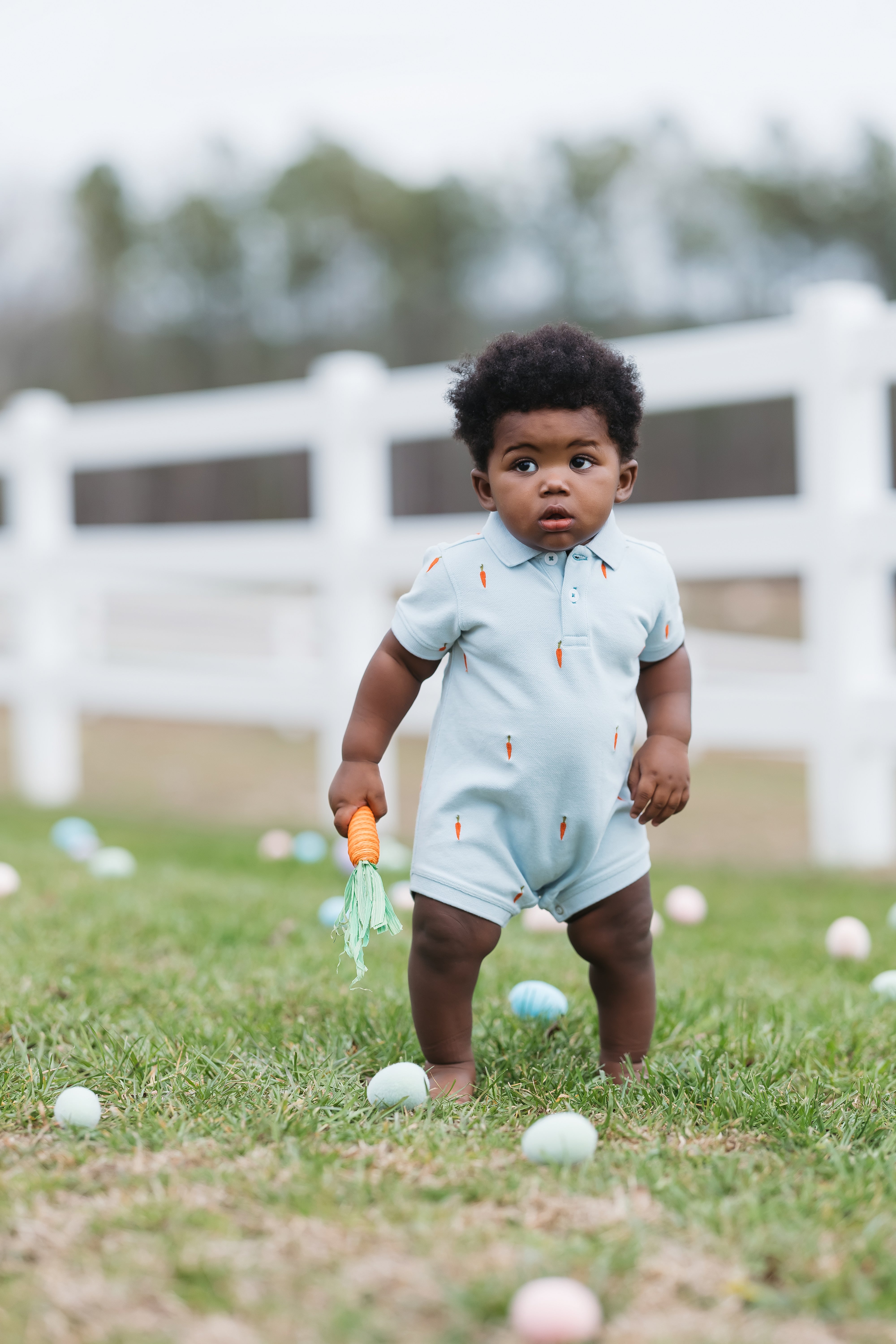 Blue Rooster Baby Boys Alec Jumper - Carrot Embroidery