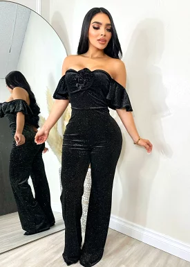 Carrie Velvet Jumpsuit Balck