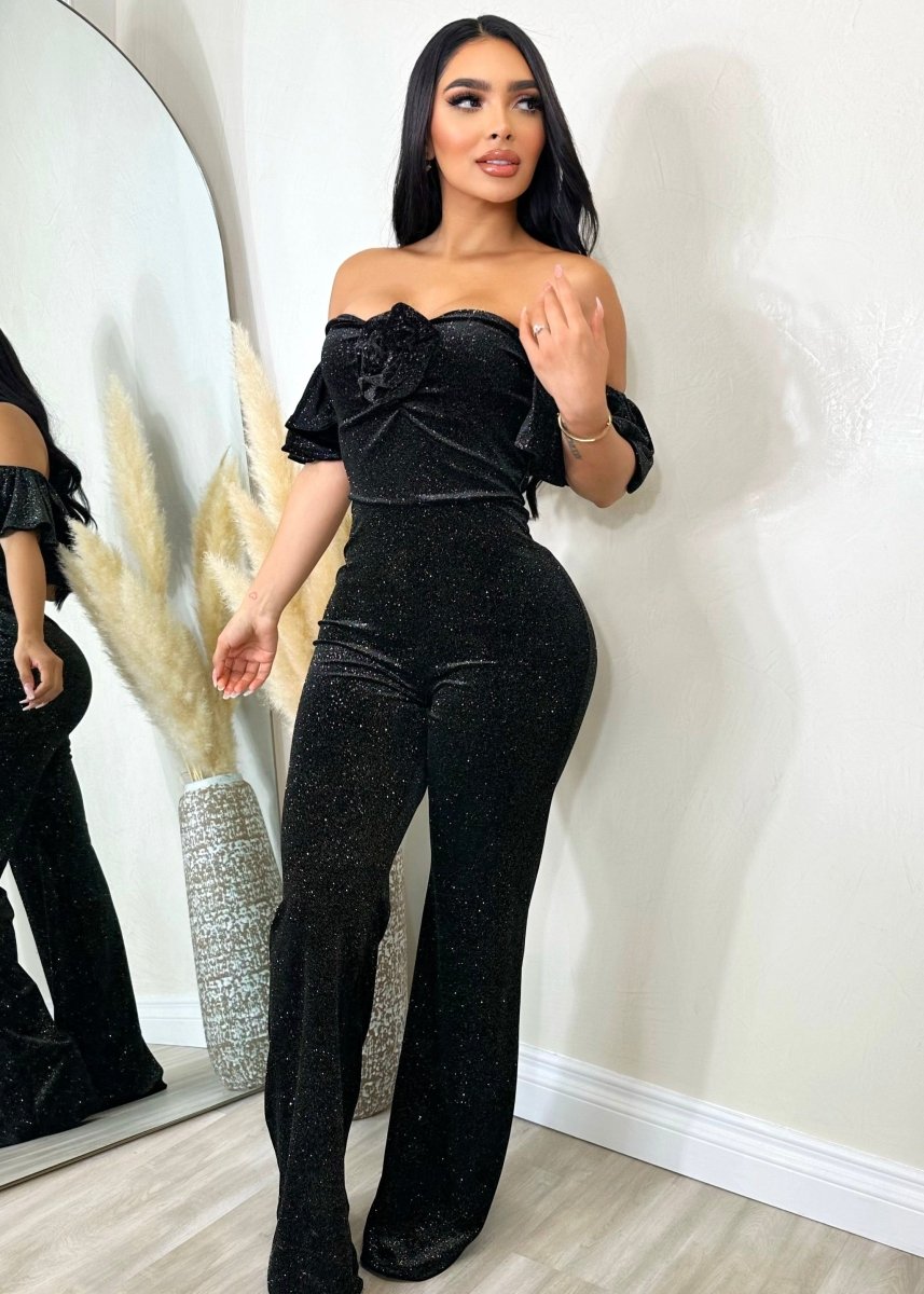 Carrie Velvet Jumpsuit Balck