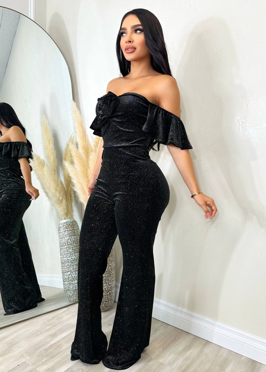 Carrie Velvet Jumpsuit Balck