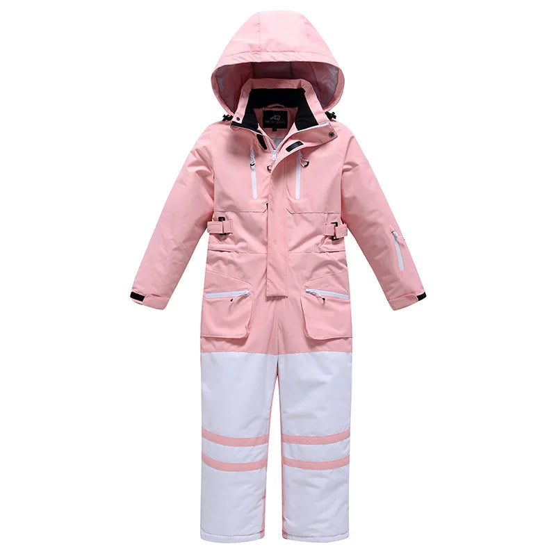 Children One Piece Snow Suits Kids Ski Suit Boy Ski Jumpsuit Girl Outdoor Sport Waterproof Warm Snowboard Overall Clothes SK067