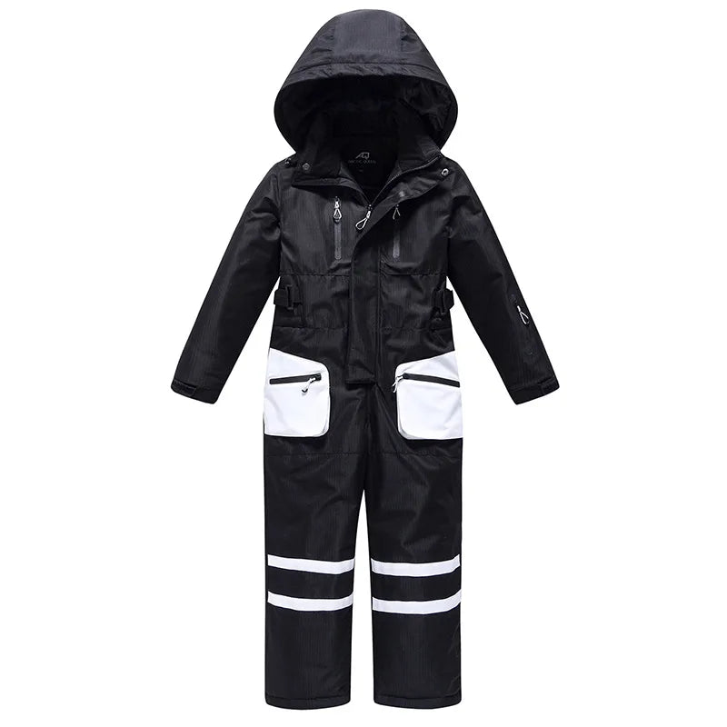 Children One Piece Snow Suits Kids Ski Suit Boy Ski Jumpsuit Girl Outdoor Sport Waterproof Warm Snowboard Overall Clothes SK067