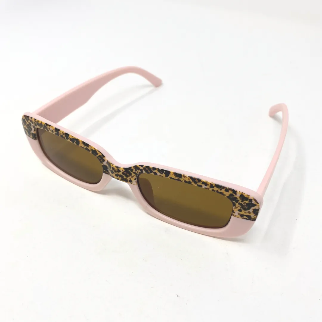 Clearview Cat Eye Sunglasses with Polarized Lens - Pink Leopard