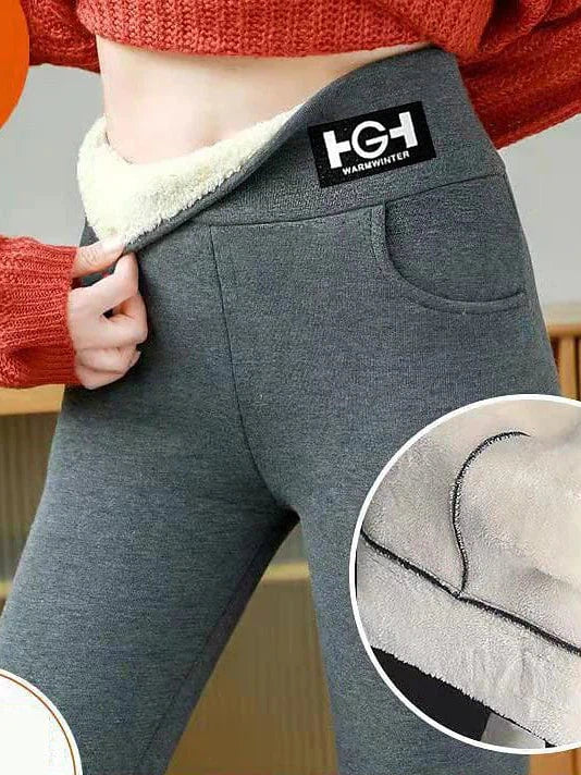 Cozy Women's Fleece-Lined Winter Leggings for Sports and Yoga