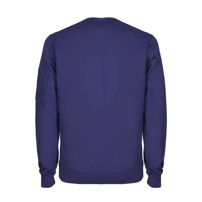 CREWNECK COTTON SWEATSHIRT WITH LOGO Man Blue print