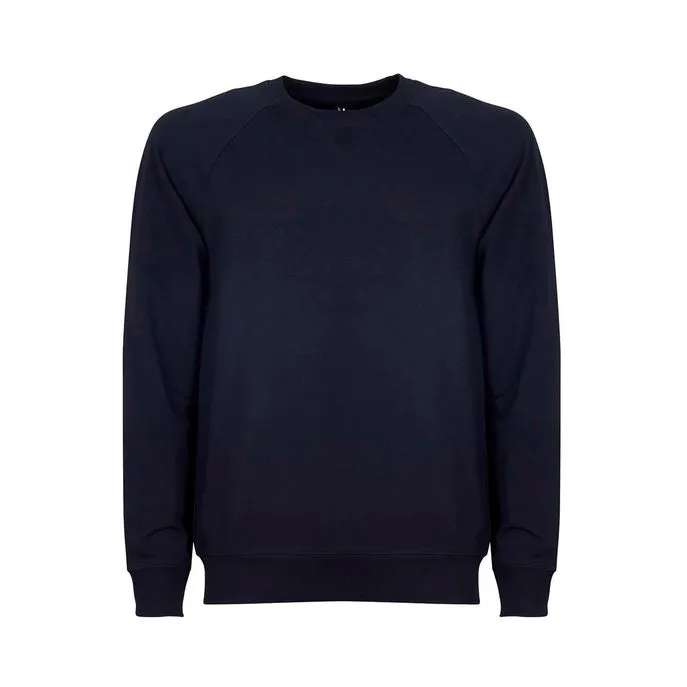 CREWNECK SWEATSHIRT WITH RAGLAN SLEEVE Man Blue