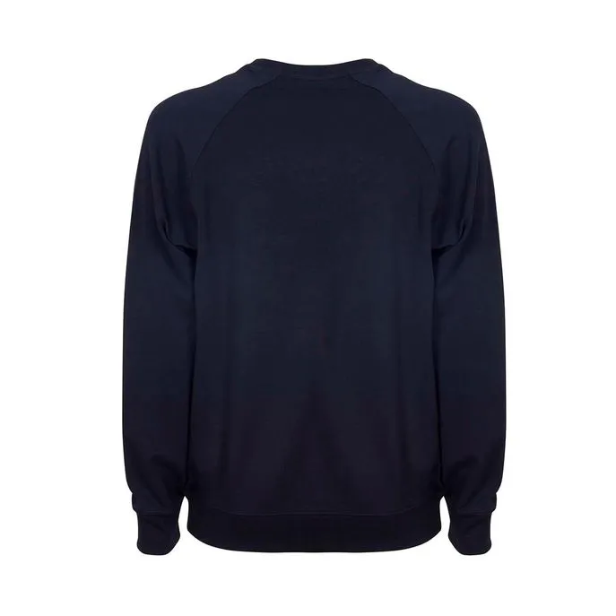 CREWNECK SWEATSHIRT WITH RAGLAN SLEEVE Man Blue