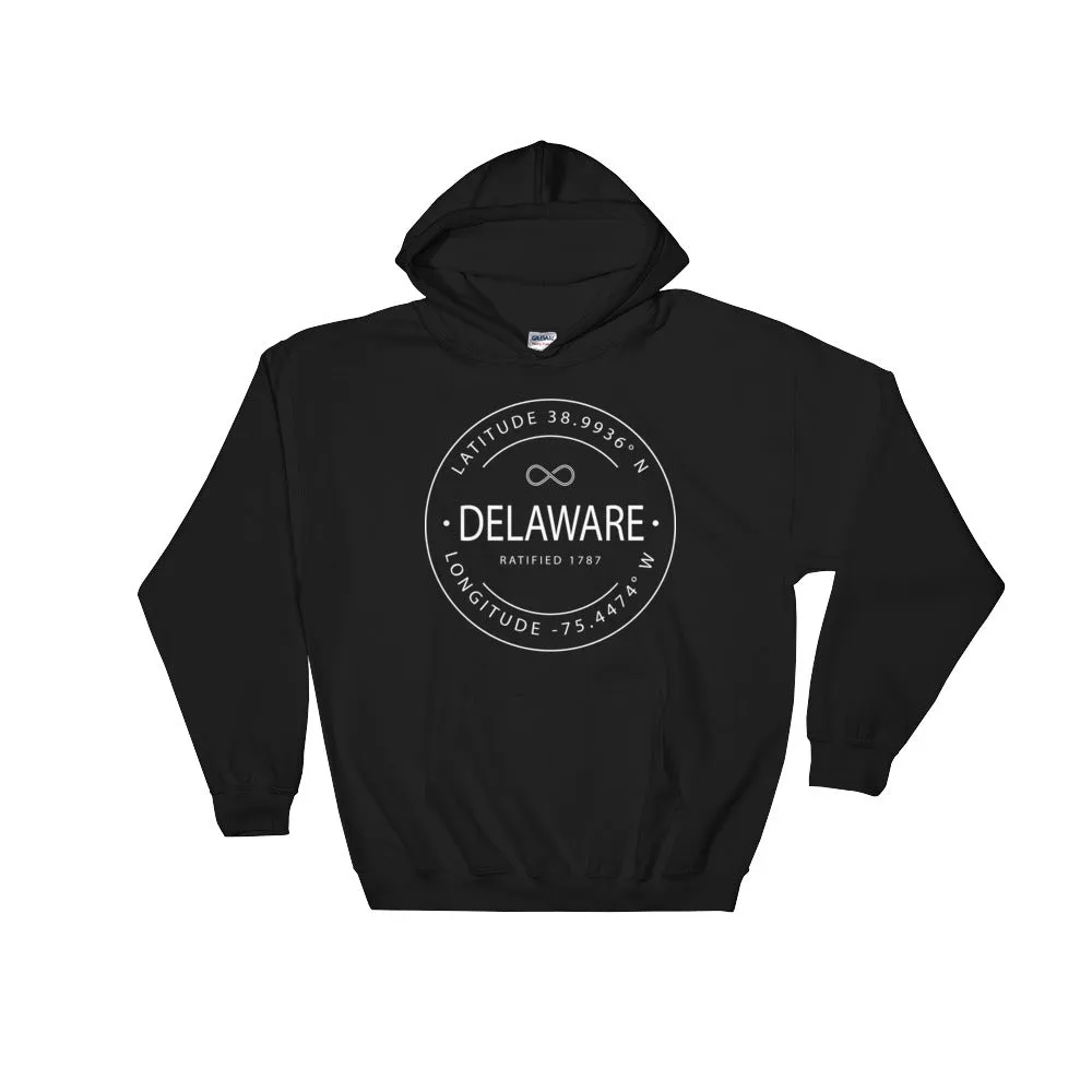 Delaware - Hooded Sweatshirt - Latitude & Longitude