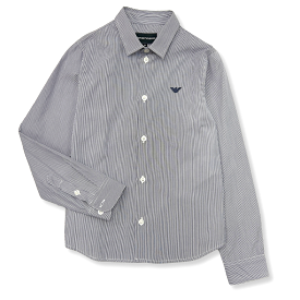 Emporio Armani Boys Striped Dress Shirt_ 3G4C09