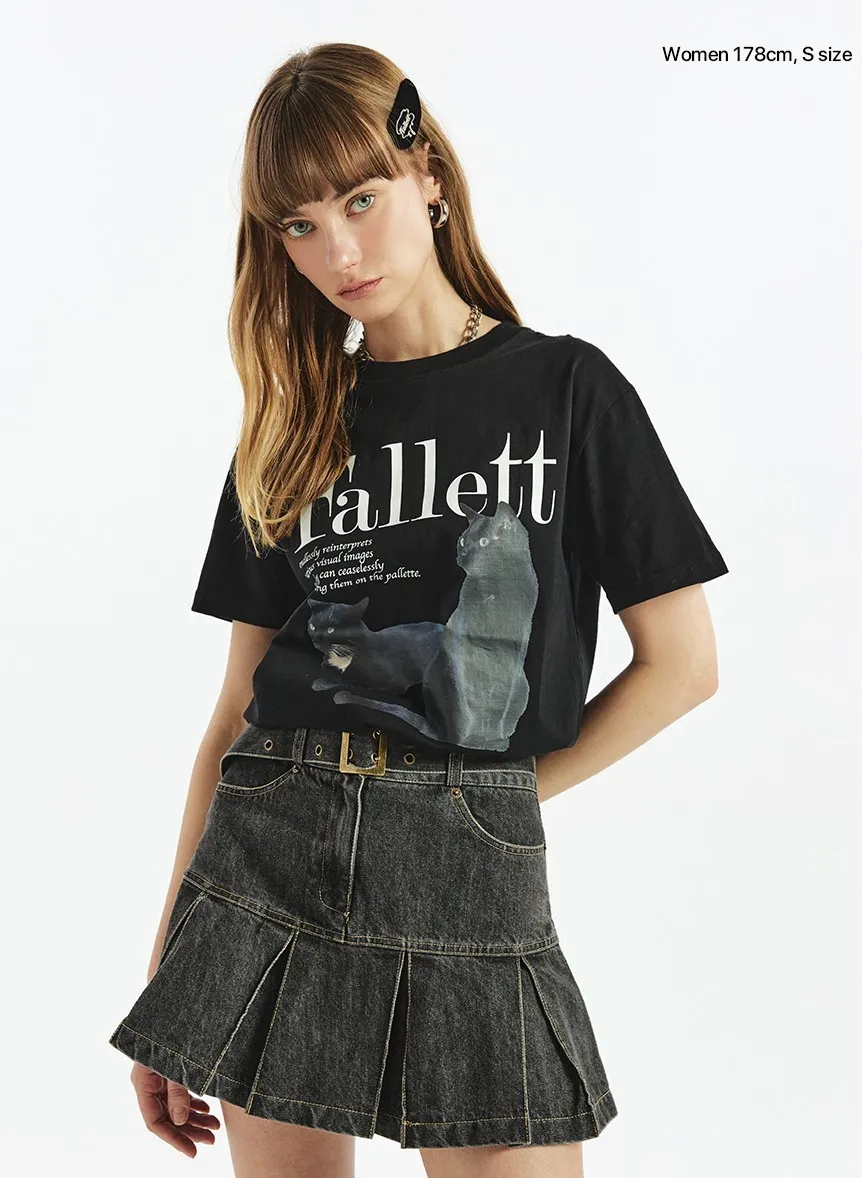 Fallett  |Crew Neck Unisex Street Style Plain Short Sleeves Oversized