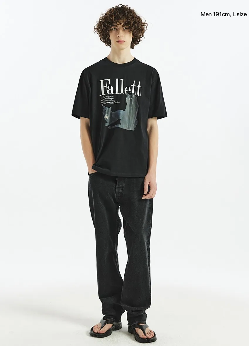 Fallett  |Crew Neck Unisex Street Style Plain Short Sleeves Oversized