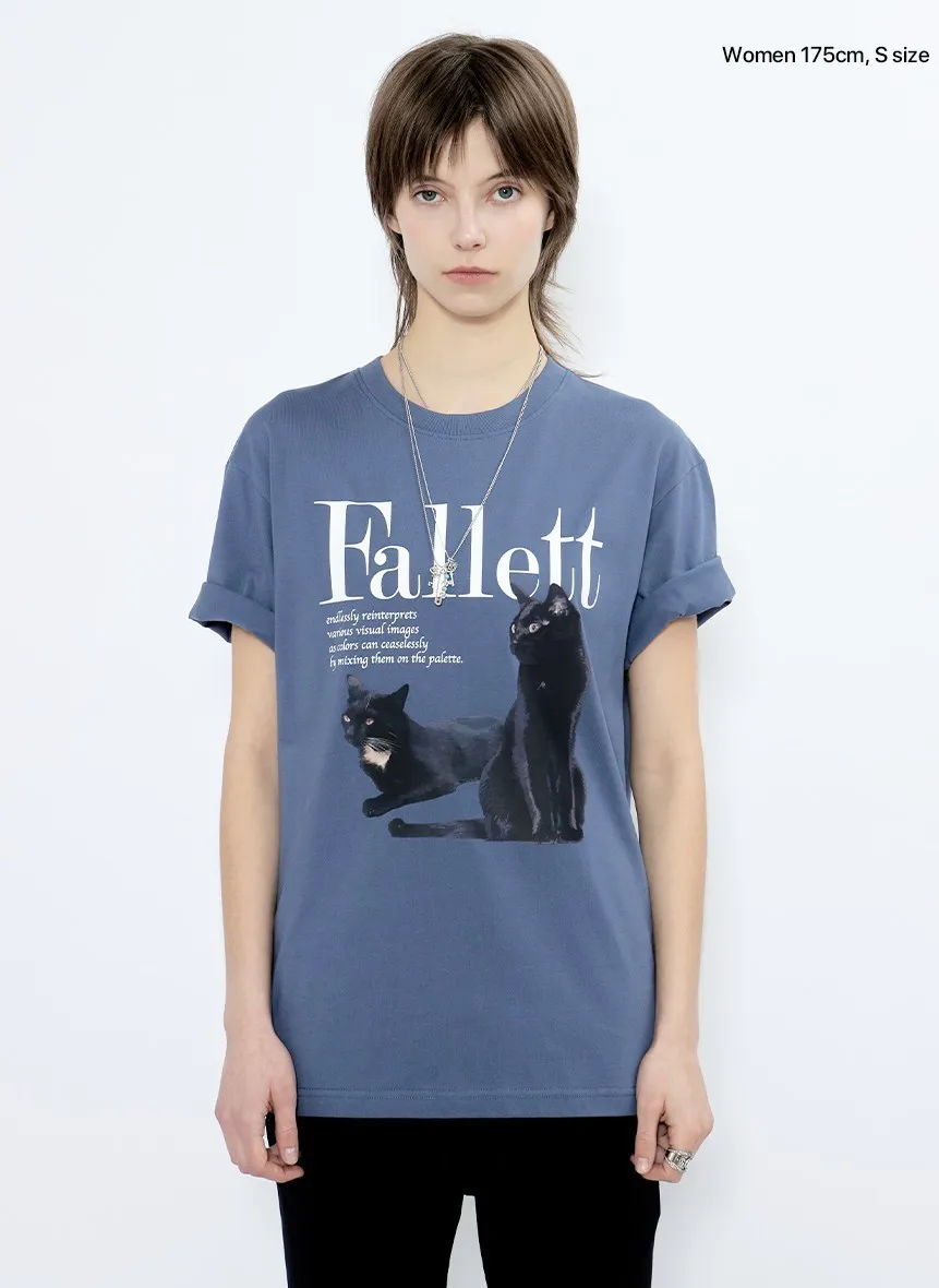 Fallett  |Crew Neck Unisex Street Style Plain Short Sleeves Oversized