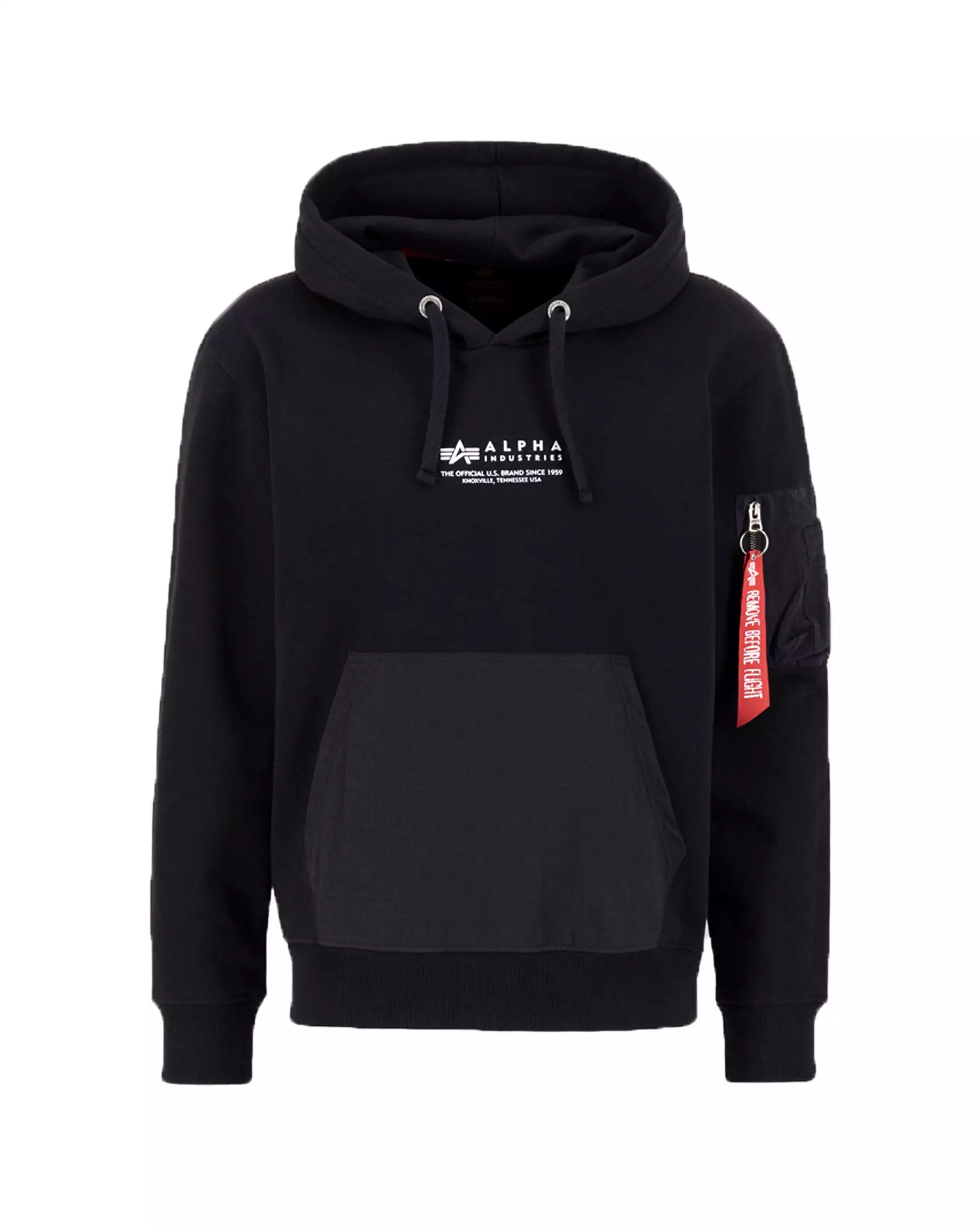 Felpa Alpha Industries Nylon Pocket Hoody Nero