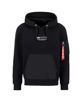 Felpa Alpha Industries Nylon Pocket Hoody Nero