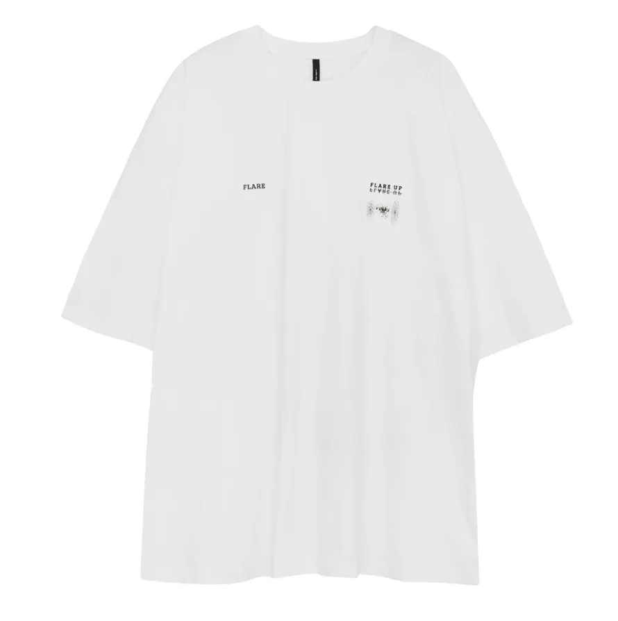 FLARE UP  |Unisex Street Style Plain Cotton Short Sleeves Oversized