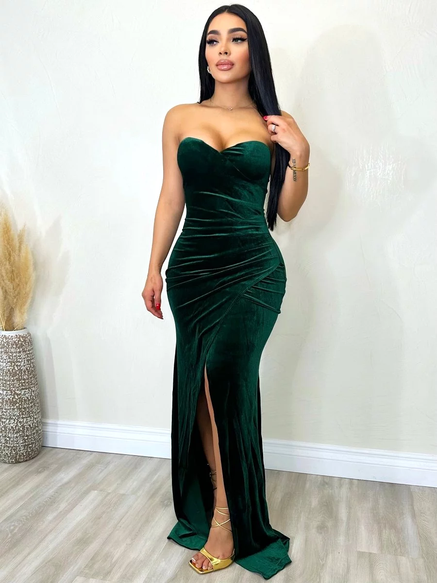 Flawless Beauty Dress Hunter Green