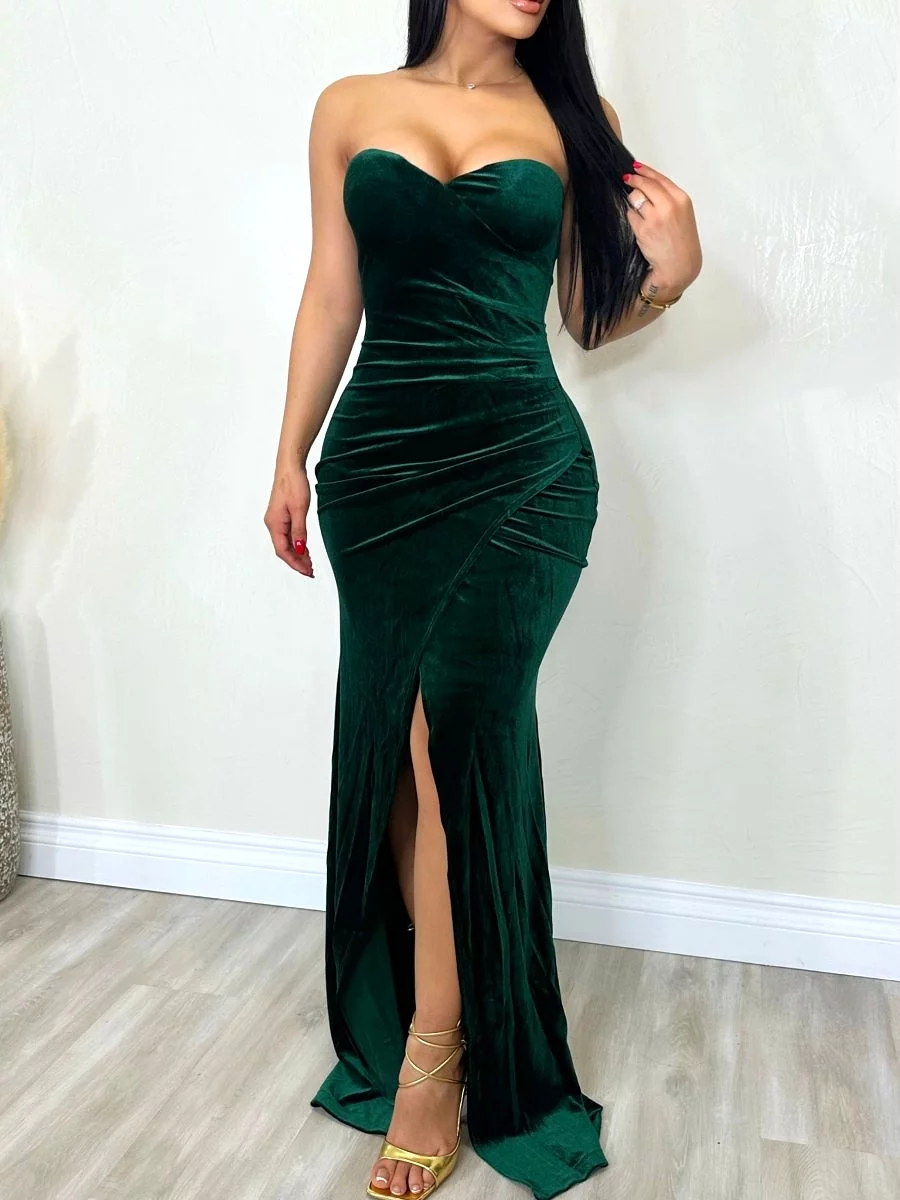 Flawless Beauty Dress Hunter Green