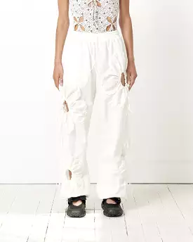 Flower Pants in White