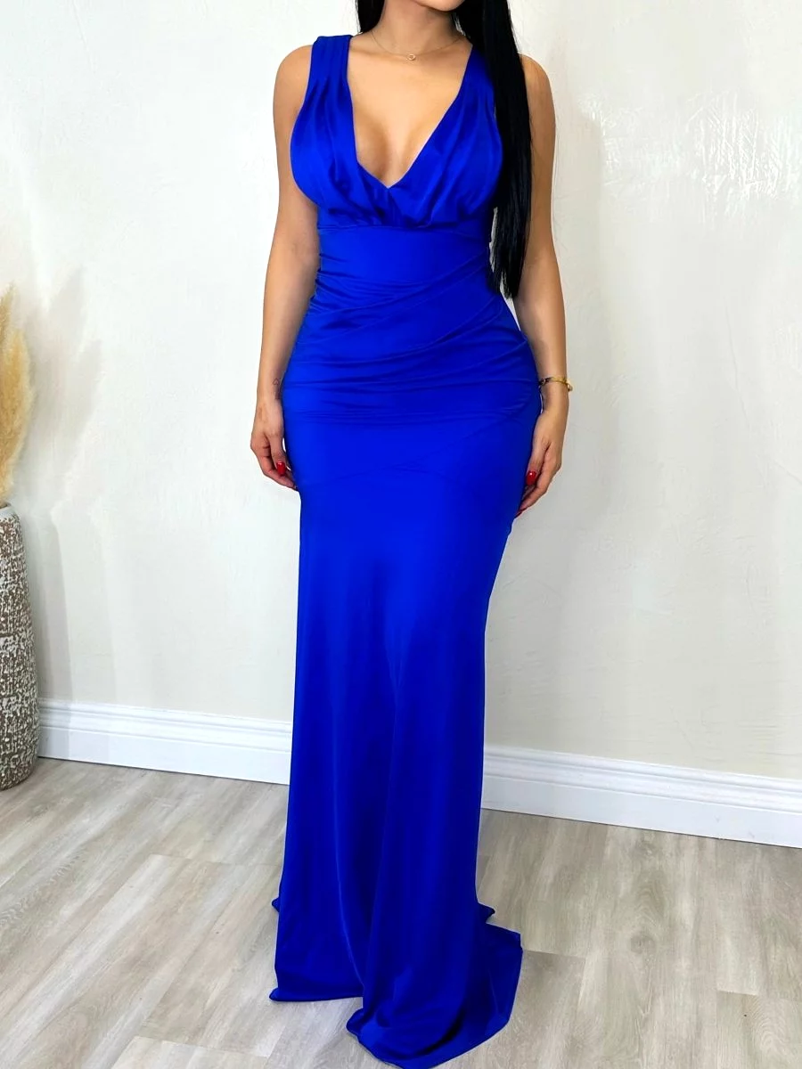 Forever Mine Dress Royal Blue