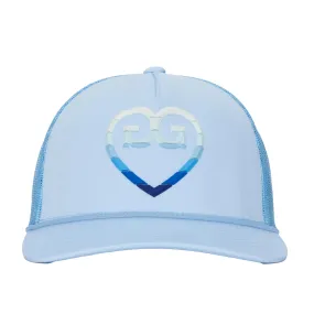 G/FORE Striped Heart G'S Stretch Knit Ladies Snapback Sky