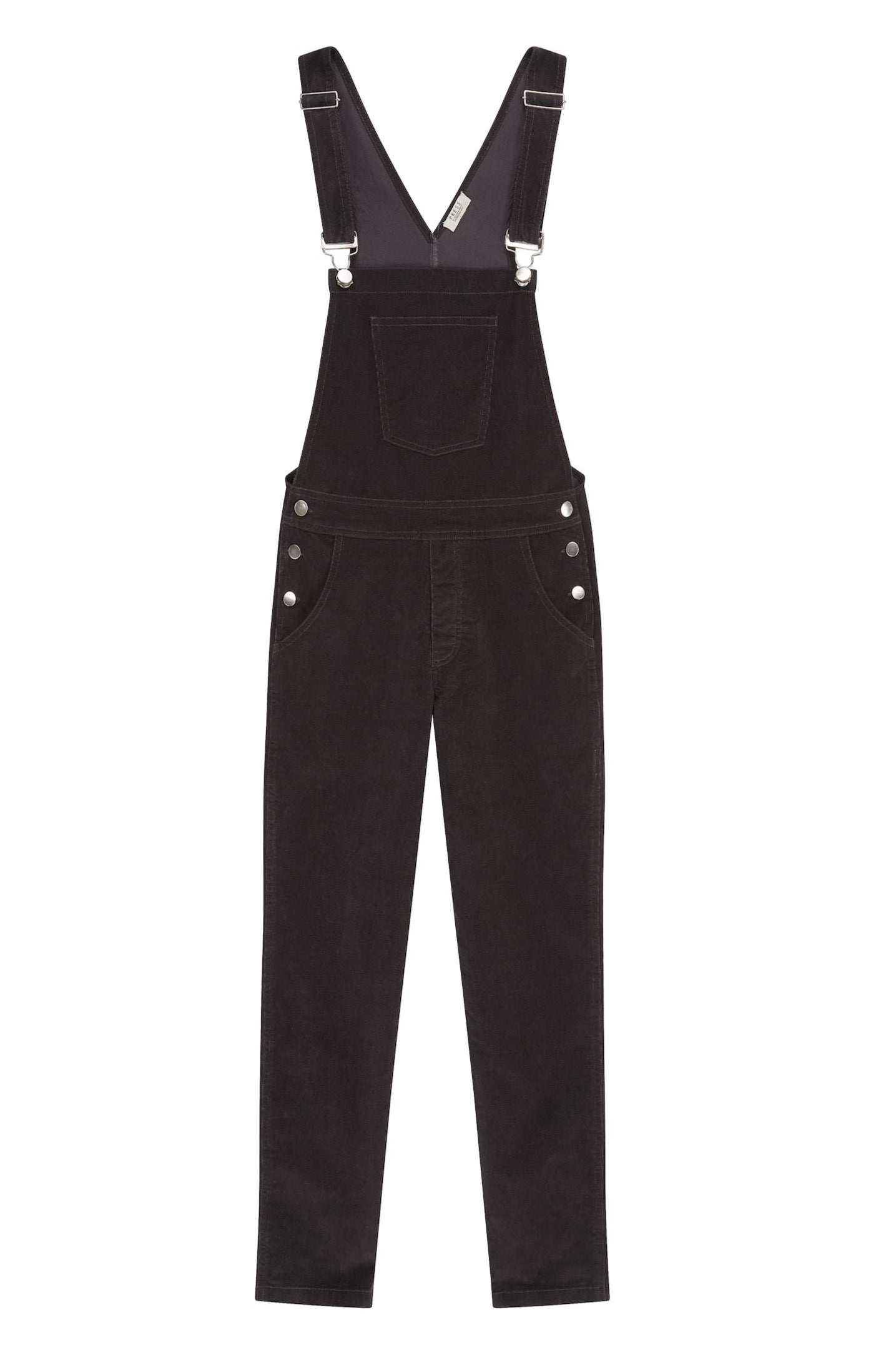 Grey stretch pincord MEGGI dungarees