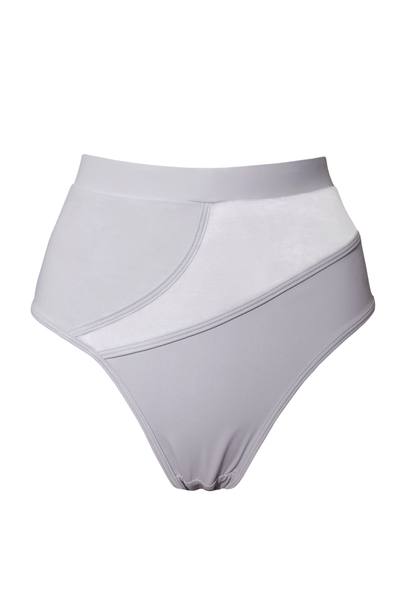 Hamade Activewear High Cut Bottoms - Light Grey