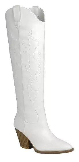 Headed Out West Cowboy Boots - White