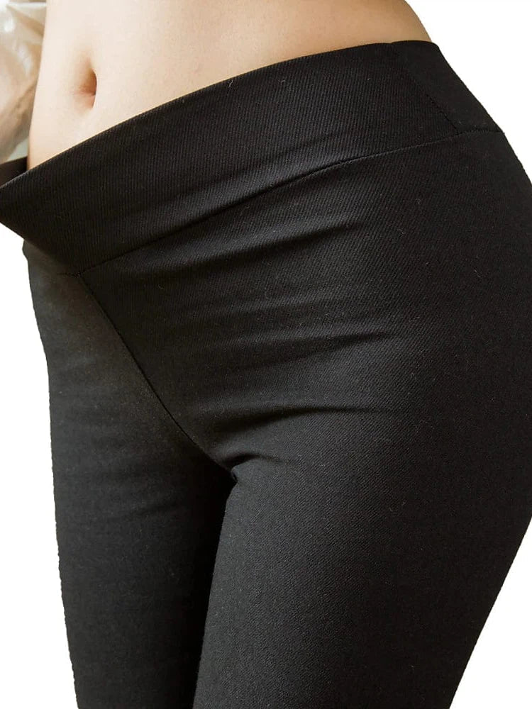 High Waist Flared Skinny Slacks Leggings - Versatile and Comfortable