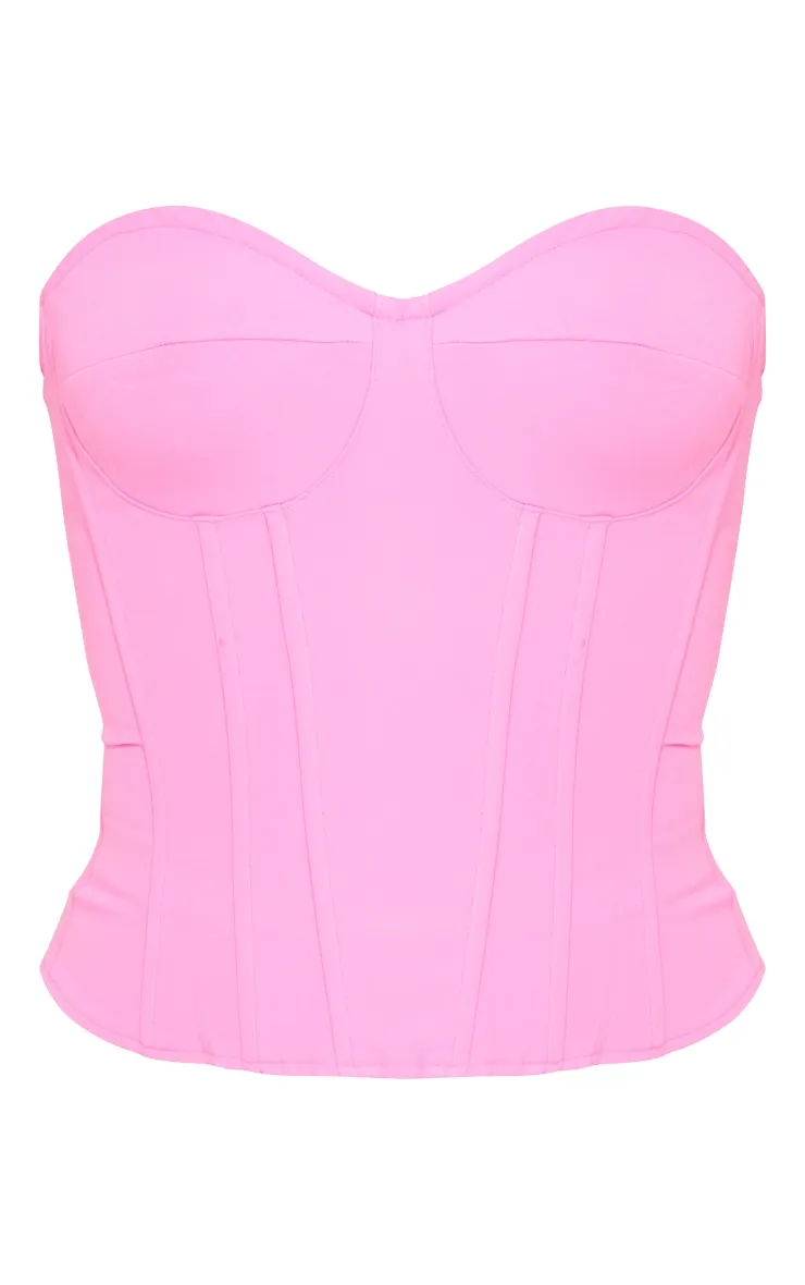 Hot Pink Woven Corset | Tops