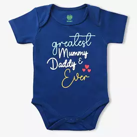 Infant Unisex Romper Mummy & Daddy-B.Blue