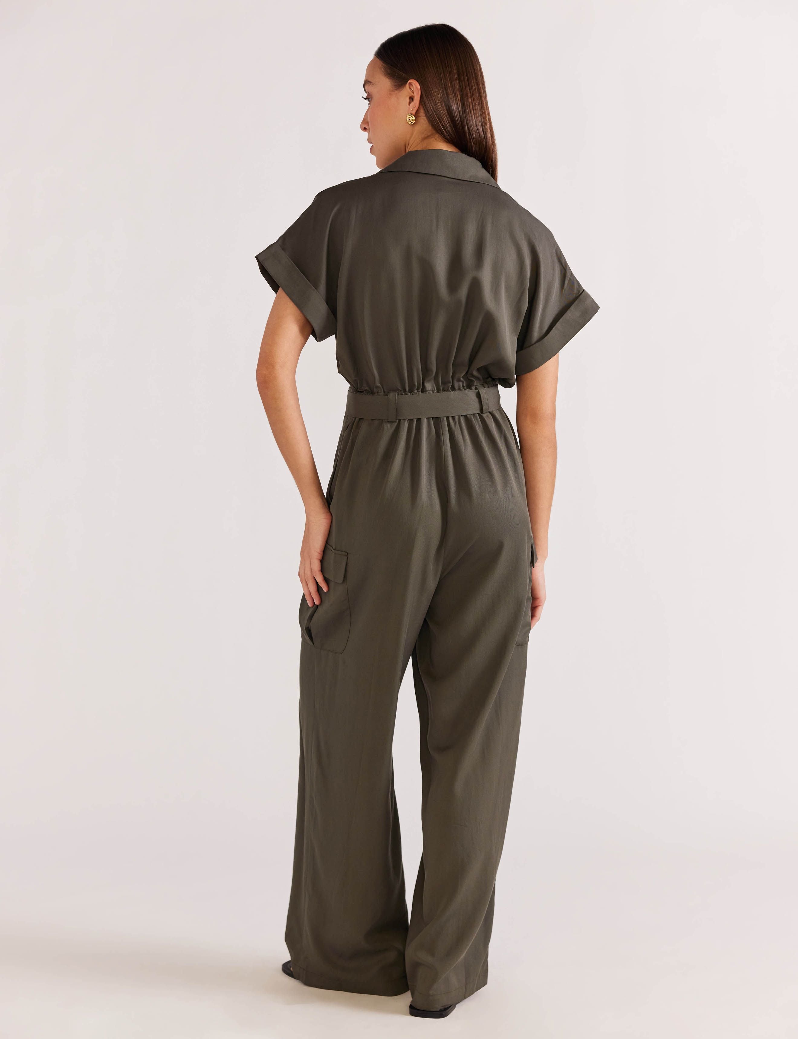 Kendo Cargo Jumpsuit - Khaki